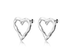 S´Agapo Luxusní ocelové náušnice ve tvaru srdce Emotion SMO23