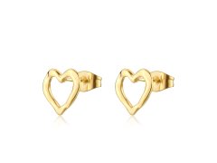 S´Agapo Luxusní pozlacené náušnice ve tvaru srdce Emotion SMO22