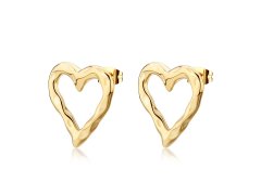 S´Agapo Luxusní pozlacené náušnice ve tvaru srdce Emotion SMO24