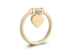 S´Agapo Nastavitelný pozlacený prsten Srdce Feelings SFE35