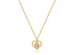 S`Agapõ Něžný pozlacený náhrdelník Srdíčko s krystalem Lucky Light SKT36