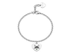 S´Agapo Ocelový náramek s&nbsp;přívěskem Pes Be My Family SBY043