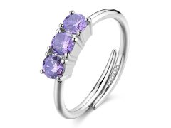 S´Agapo Ocelový prsten s&nbsp;kubickými zirkony Dazzly SDZ156