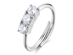 S´Agapo Ocelový prsten s&nbsp;kubickými zirkony Dazzly SDZ155