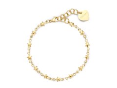 S´Agapo Pozlacený náramek s&nbsp;hvězdičkami Chunky SHK100