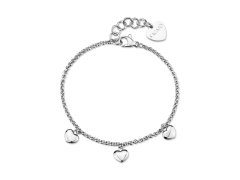 S´Agapo Romantický ocelový náramek se srdíčky Aurora SAR64