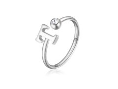 S`Agapõ Stylový ocelový prsten T s krystalem Click SCK190