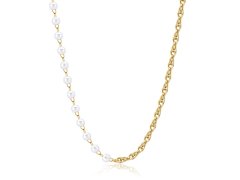S`Agapõ Úchvatný pozlacený náhrdelník s perlami Chunky SHK64