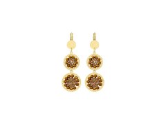 Sàntibé Dlouhé pozlacené náušnice Alba Champagne ALBA-CHAM-BO