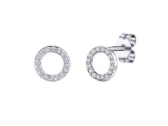 Silvego Stříbrné náušnice pecky kruhy Agnii s&nbsp;Brilliance Zirconia 7 mm ZT182508E
