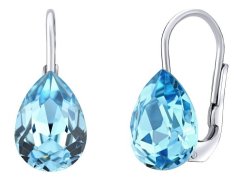 Silvego Stříbrné náušnice s modrými Swarovski® Crystals SILVEGOVSW080E