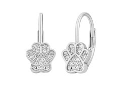 Silvego Stříbrné náušnice tlapky Pawie s&nbsp;Brilliance Zirconia LPS2287ES