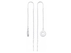 Silvego Stříbrné visací řetízkové náušnice Dora s&nbsp;Brilliance Zirconia JJJ1442ES
