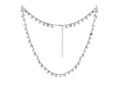 Silvego Stříbrný náhrdelník s pravým Akvamarínem Bern INS1015NAQ