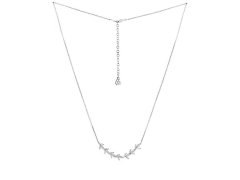 Silvego Stříbrný náhrdelník Zoe s přívěskem ve tvaru lístků s Brilliance Zirconia MSS175N