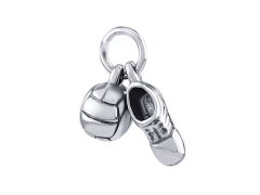 Silvego Stříbrný přívěsek fotbalová kopačka a&nbsp;míč ZT241039P