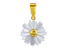 Silvego Stříbrný přívěsek Sedmikráska zlacená 18kt. zlatem KRN1106PGP