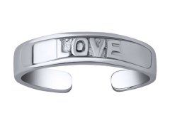 Silvego Stříbrný prsten na nohu Arty s nápisem Love PRM12191R