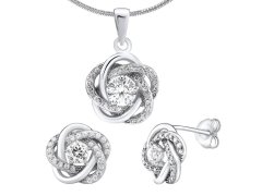 Silvego Stříbrný set šperků se zirkony Rosalyn JJJS0088 (náušnice, přívěsek)