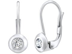 Silvego Třpytivé stříbrné náušnice s čirými Swarovski Zirconia SILVEGO31442w