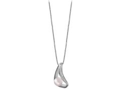 Silver Cat Elegantní náhrdelník se zirkony a perličkou SC297 (řetízek, přívěsek)