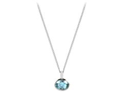 Silver Cat Něžný náhrdelník s modrým krystalem SC262 (řetízek, přívěsek)