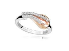 Silver Cat Něžný stříbrný prsten se zirkony Bicolor SC605 54 mm