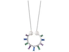 Silver Cat Dámský náhrdelník se zirkony a perlami SC349
