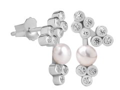 Silver Cat Okouzlující stříbrné náušnice s perličkou Pearls SC314