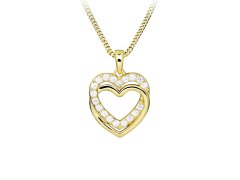 Silver Cat Pozlacený náhrdelník se srdíčkem Love a Infinity SC592 (řetízek, přívěsek)