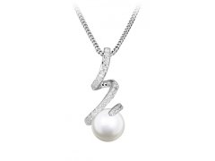 Silver Cat Okouzlující náhrdelník se zirkony a perlou SC494 (řetízek, přívěsek)