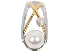 Silver Cat Bicolor stříbrný přívěsek se sladkovodní perlou Pearls SC152