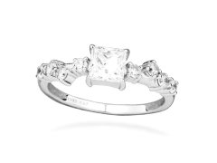 Silver Cat Stříbrný prsten s čirými kubickými zirkony Classics SC616 52 mm