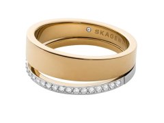 Skagen Nadčasový bicolor prsten z oceli Elin SKJ1451998 50 mm