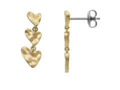 Skagen Pozlacené dlouhé náušnice Anja Hearts SKJ5011710
