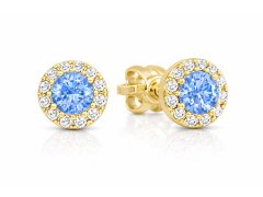 Soliter Blyštivé zlaté náušnice s&nbsp;krystaly 745 239 001 00806 0000500