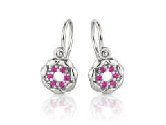 Soliter Dětské náušnice z&nbsp;bílého zlata se zirkony 239 001 01236 0700440