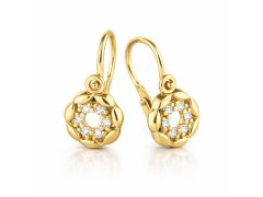Soliter Dětské náušnice ze žlutého zlata se zirkony 239 001 01236 0000000