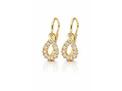 Soliter Dětské zlaté náušnice Kapka se zirkony 239 001 01341 00