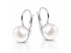 Soliter Elegantní stříbrné náušnice se syntetickou perlou 438 001 01235 0400000