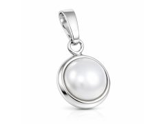 Soliter Elegantní stříbrný přívěsek se syntetickou perlou 448 001 00295 04