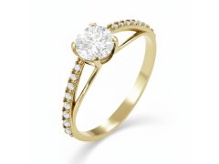 Soliter Elegantní zásnubní prsten ze žlutého zlata 229 001 00891 00 53 mm