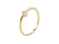 Soliter Jemný prsten ze žlutého zlata se zirkony 229 001 00894 00 54 mm