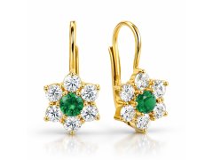 Soliter Květinové náušnice ze žlutého zlata 239 001 00144 0000800