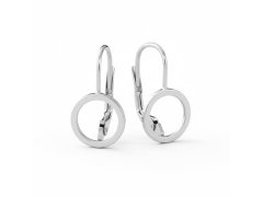 Soliter Minimalistické stříbrné visací náušnice 431 001 02871 04