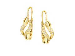 Soliter Náušnice ze žlutého zlata s&nbsp;krystaly 239 001 00611