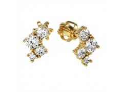 Soliter Náušnice ze žlutého zlata se zirkony 239 001 01139 00