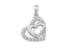 Soliter Něžný srdíčkový přívěsek s&nbsp;krystaly 249 001 00556 07