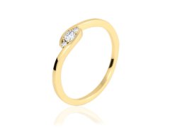 Soliter Něžný zásnubní prsten ze žlutého zlata 229 001 00825 00 55 mm