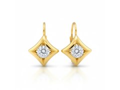 Soliter Pozlacené náušnice s&nbsp;čirým krystalem 436 001 00241 0500000